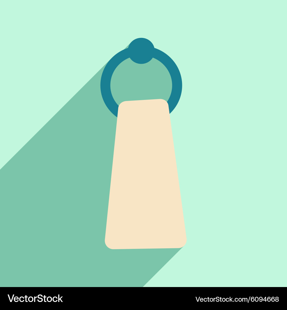 Flat with shadow icon and mobile application towel vector image