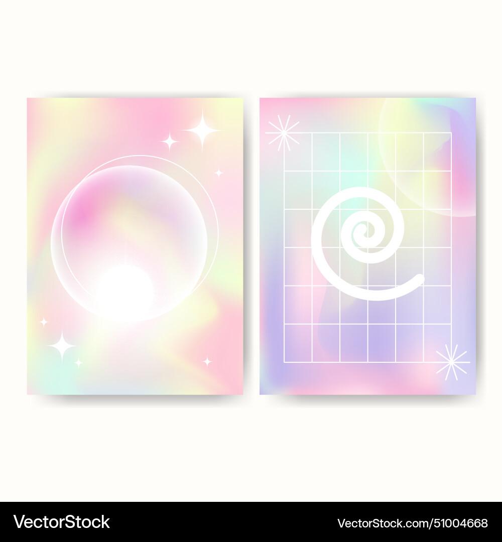 Fluid gradient background set Vector Image