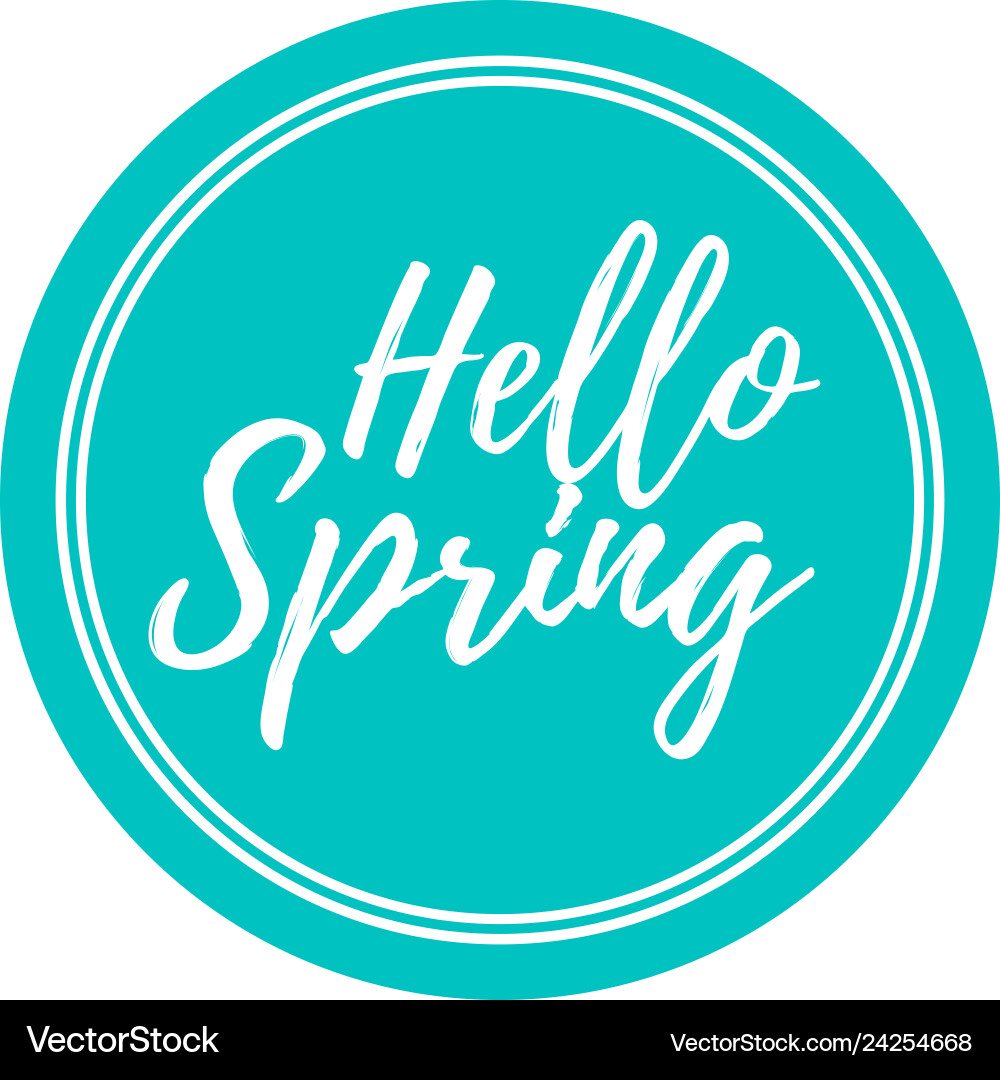 Hello spring background vector image