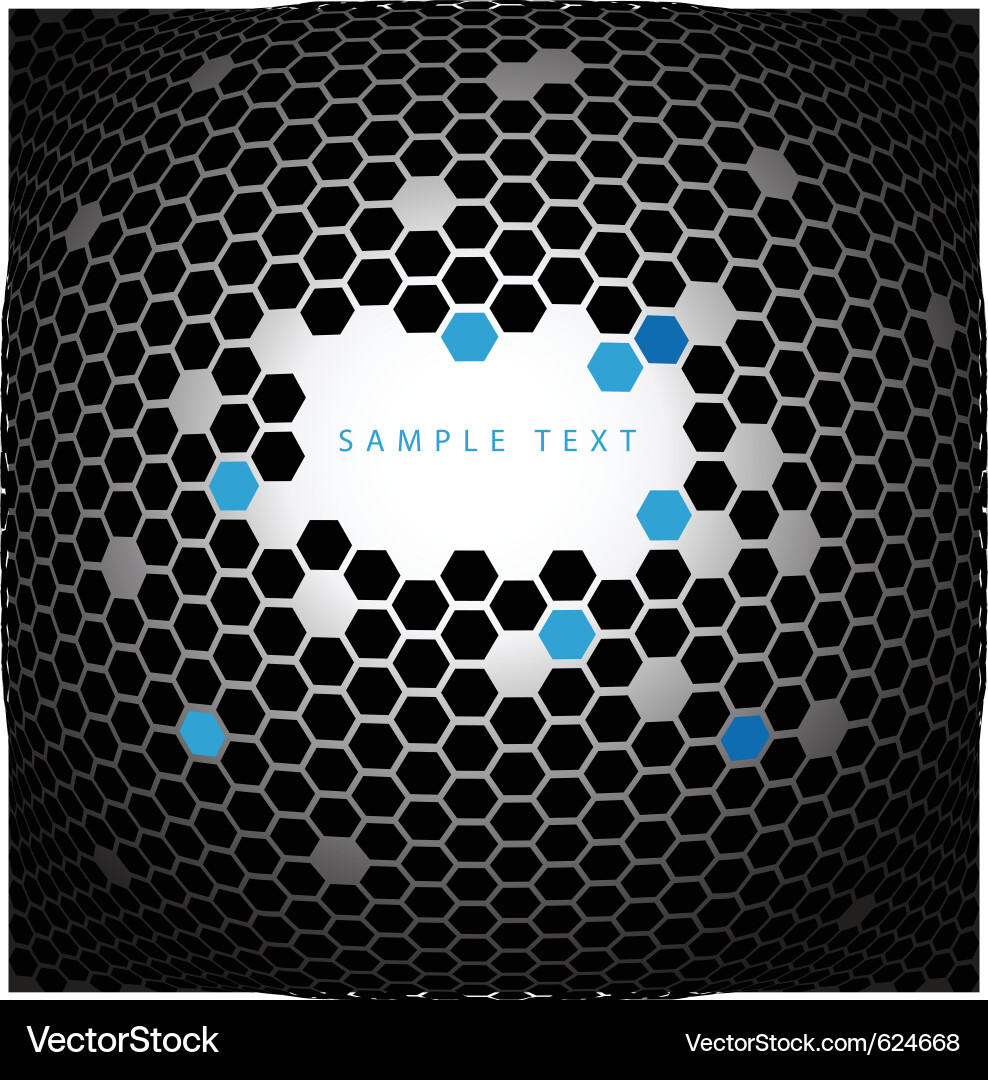 Hexagonal Tech Grid Vector Image