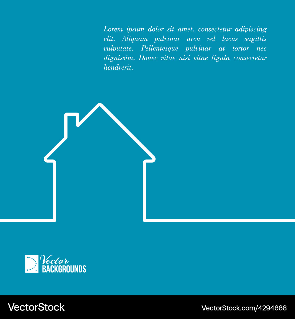 House in flat Royalty Free Vector Image - VectorStock