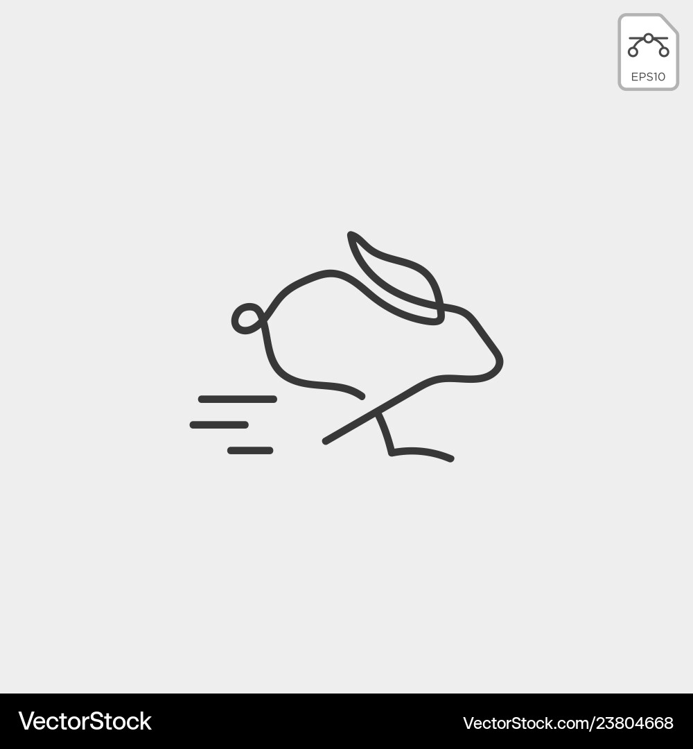 Kaninchen oder Hasensprung Tier Linie Kunst Stil Logo Kaninchen oder Hasensprung Tier Linie Kunst Stil Logo vektorbild