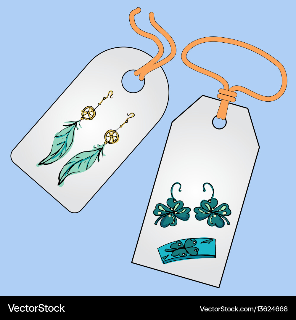 Label badge price tag with the image Label badge price tag with the image vector image