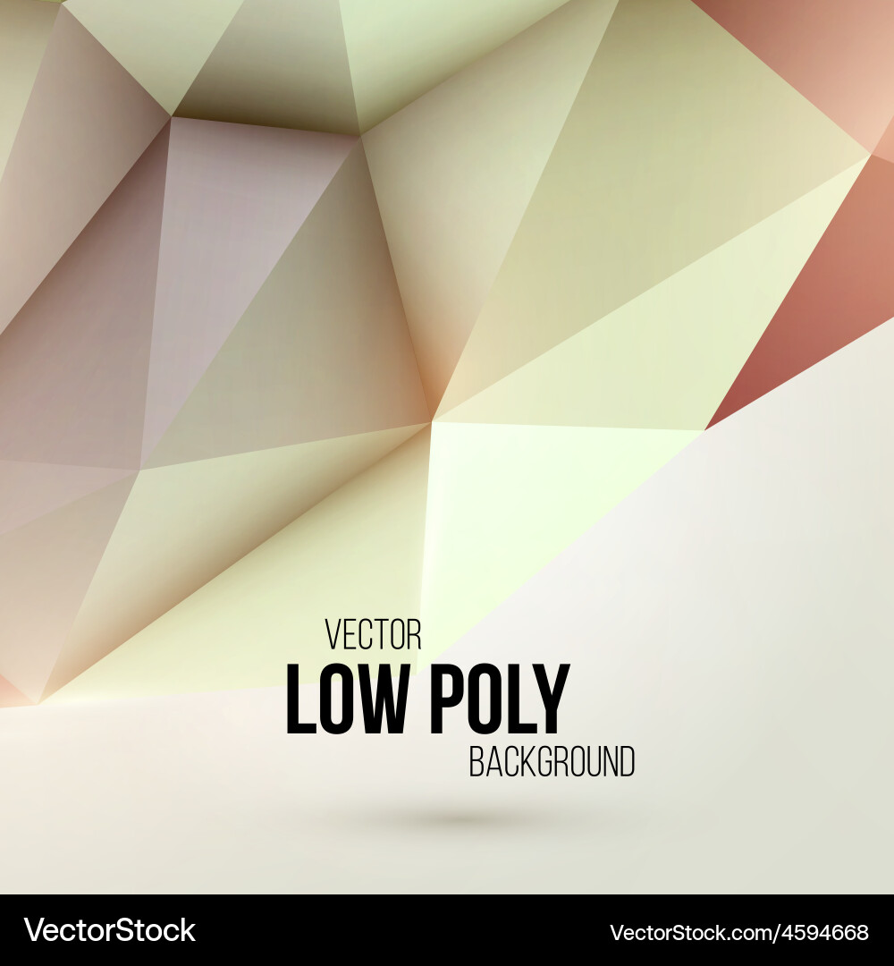 Low poly triangular background design element vector image