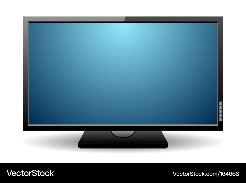 Modern Flat Screen Monitor vector image