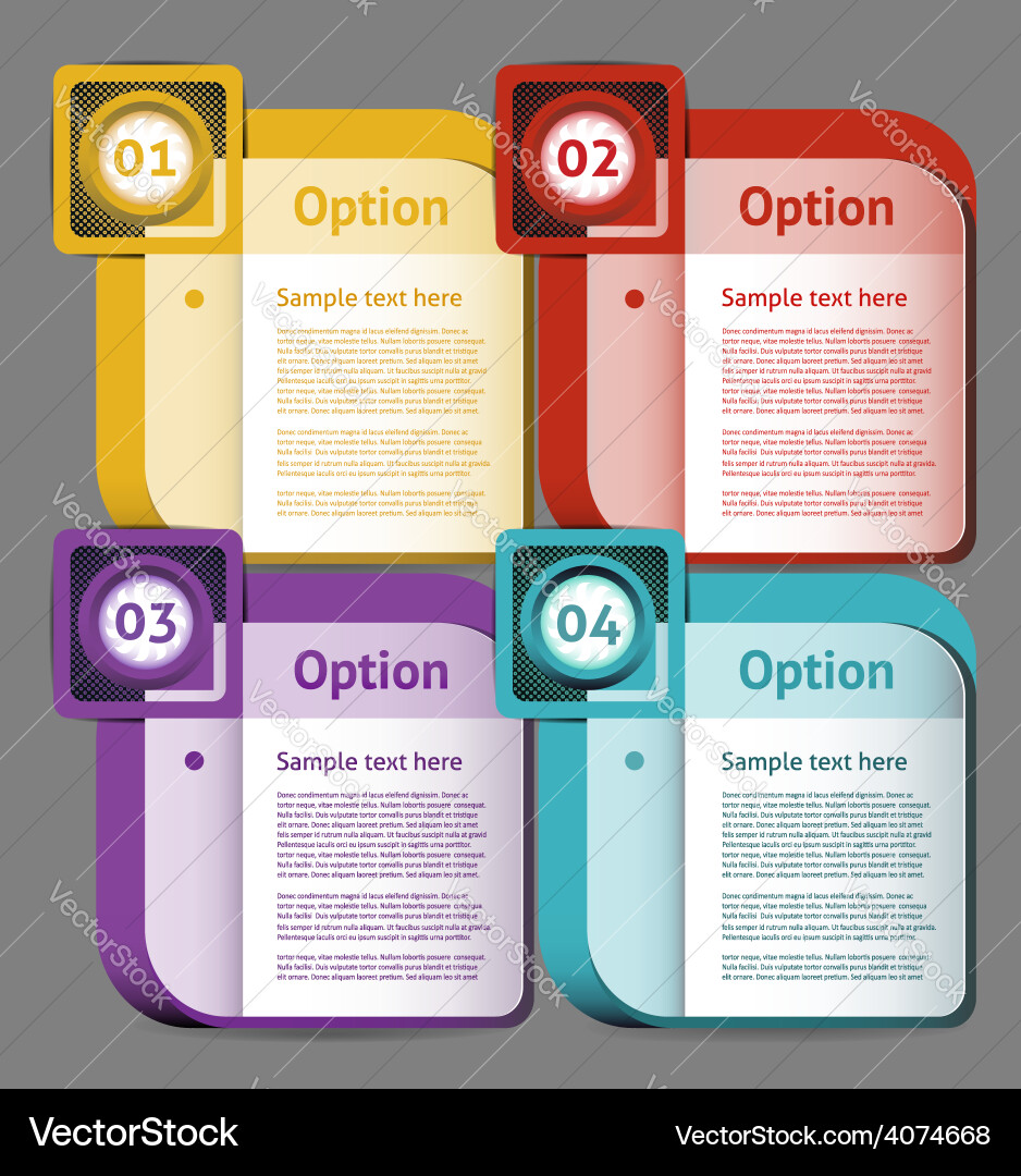 Progress background product choice or version Vector Image