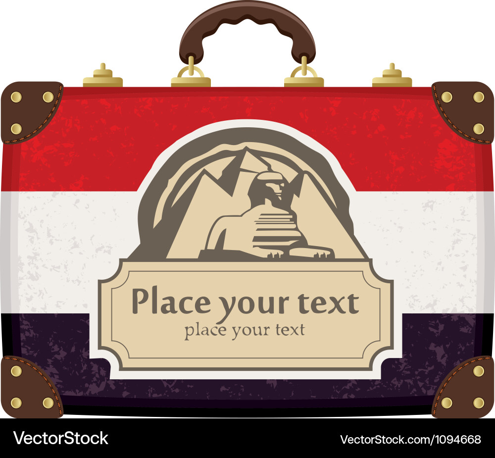 Pyramids and the sphinx vector image