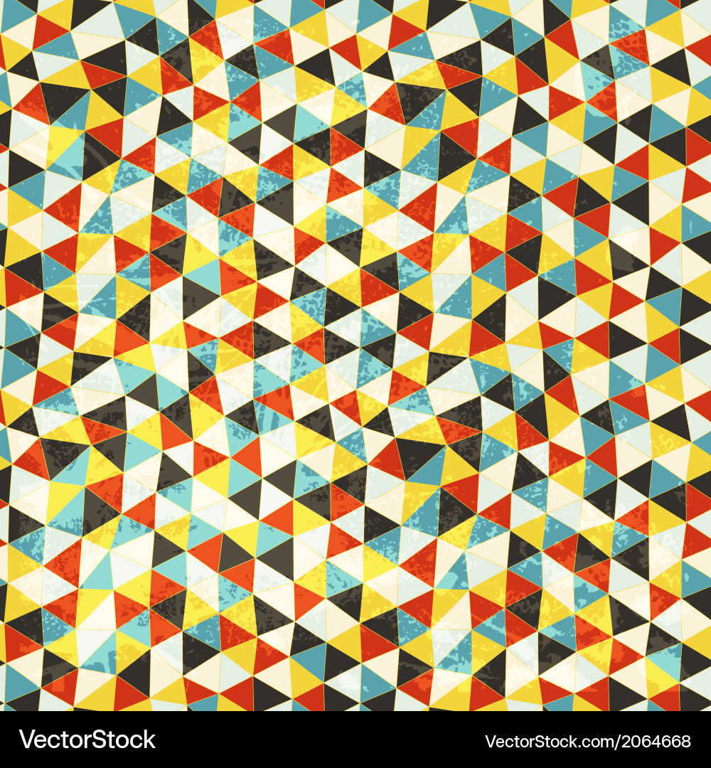 Seamless texture with triangles mosaic endless Vector Image