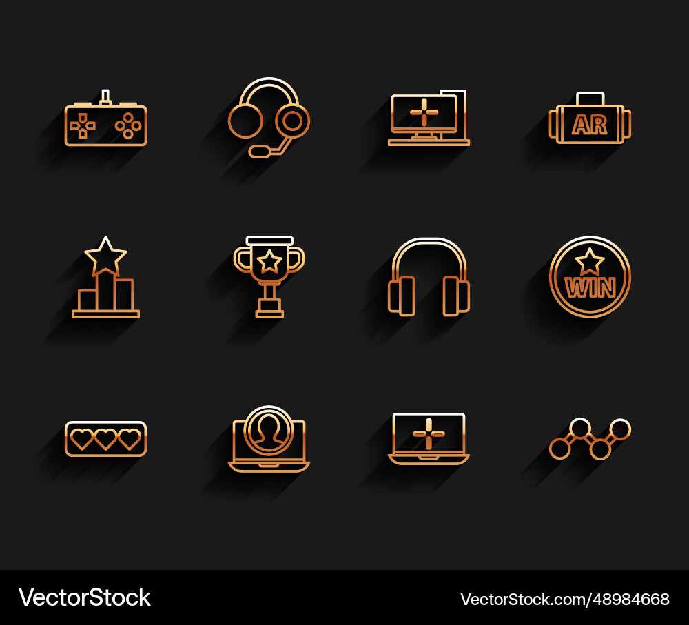 Set line like and heart create account screen Vector Image