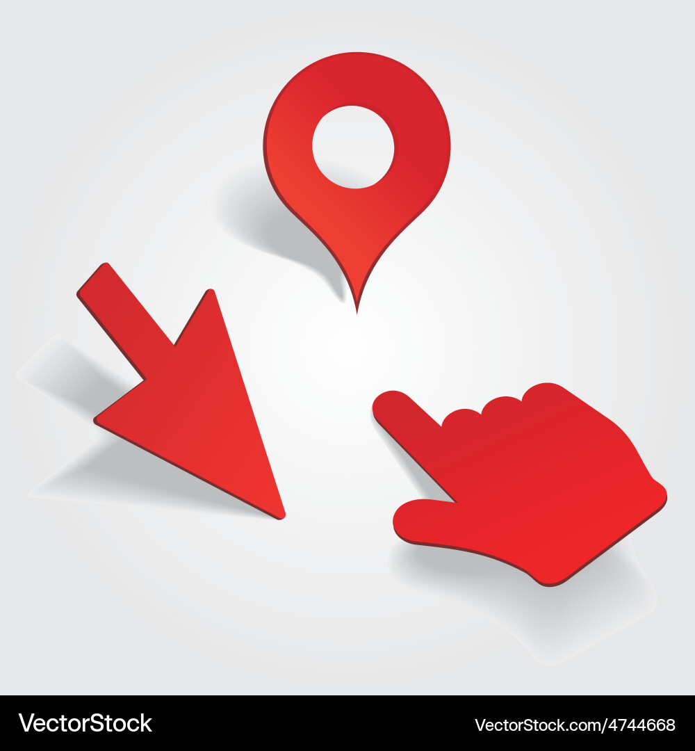 Set of different map pointers Vector Image