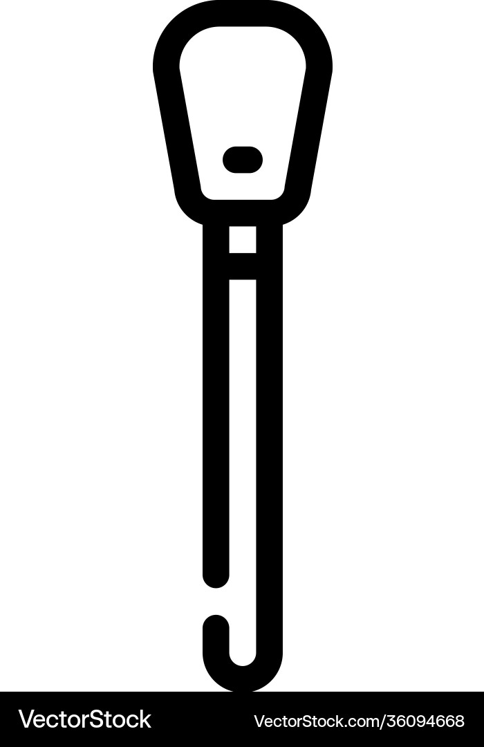 Stick for cleaning fragile items line icon Vector Image