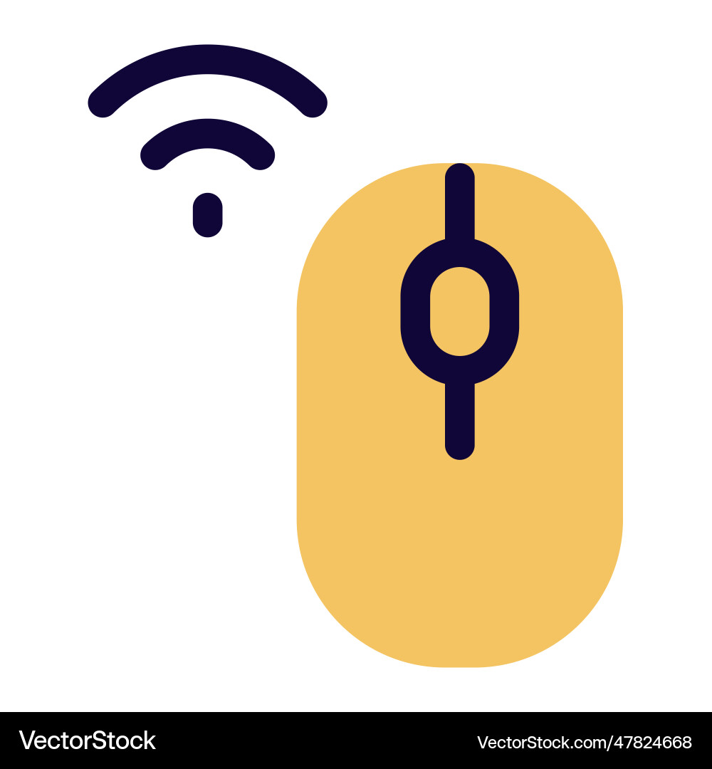 Wireless mouse handheld input device vector image