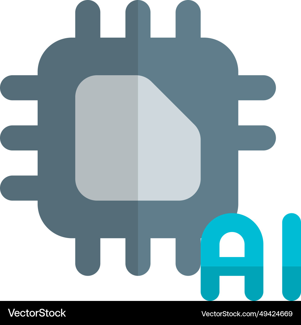 Ai chip with high computing power vector image