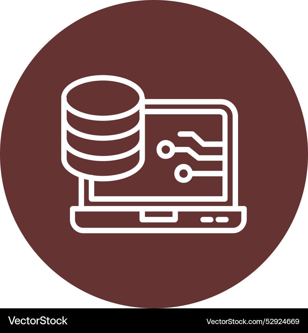 Big data line icon design vector image