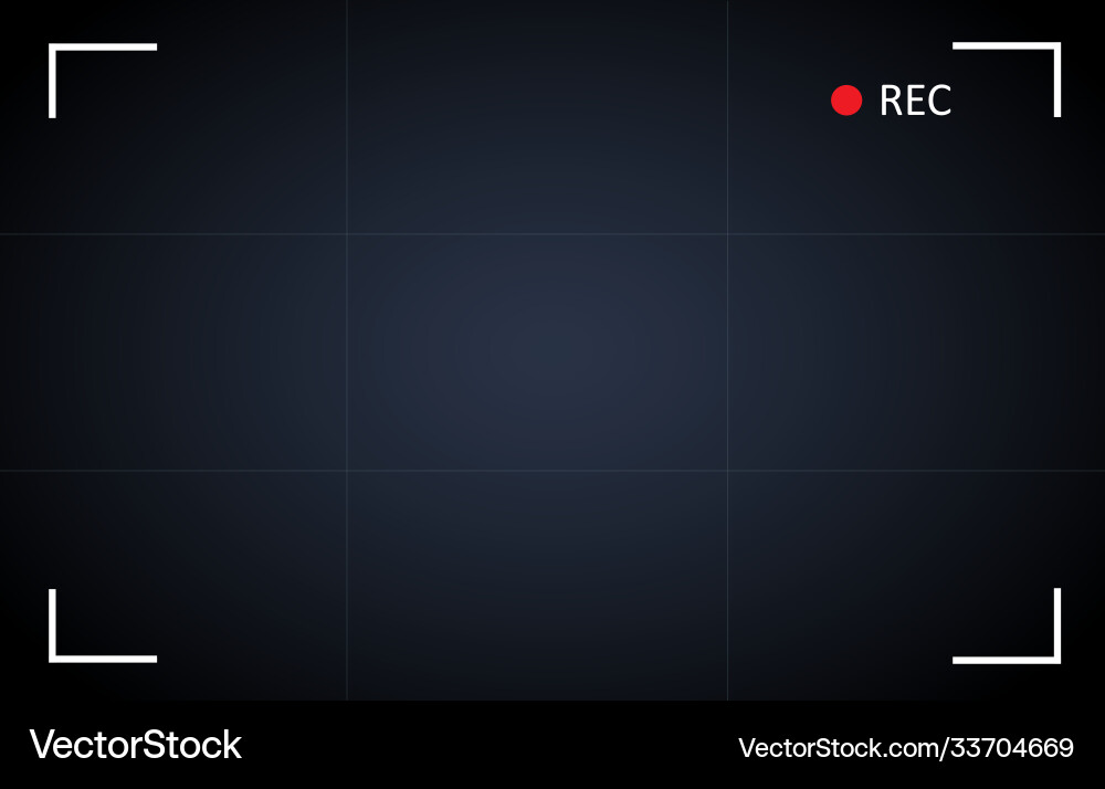 Camera Recording Screen Background vector image