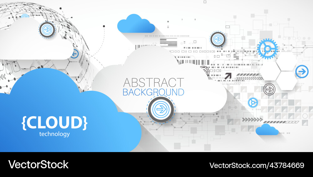 Cloud computing concept abstract technology Vector Image