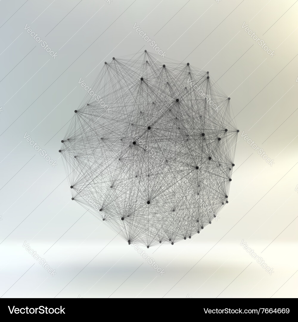 Connection structure wireframe Vector Image