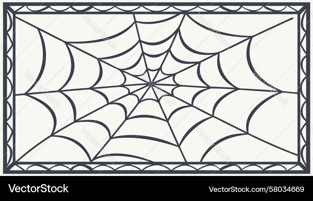 Detailed Spiderweb Pattern Vector Image