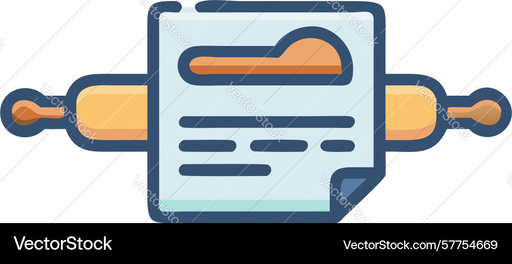 Document production icon rollout implementation vector image