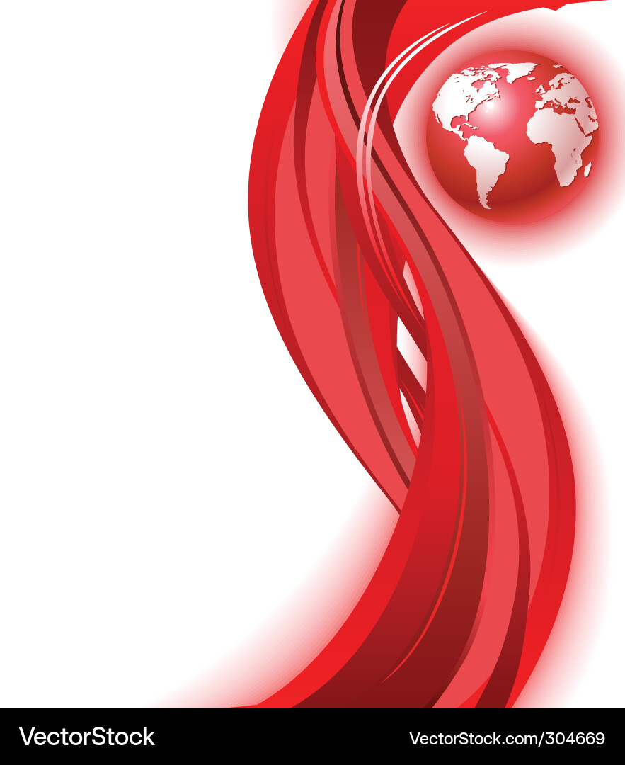 Dynamischer World Wave Hintergrund Vektorbild