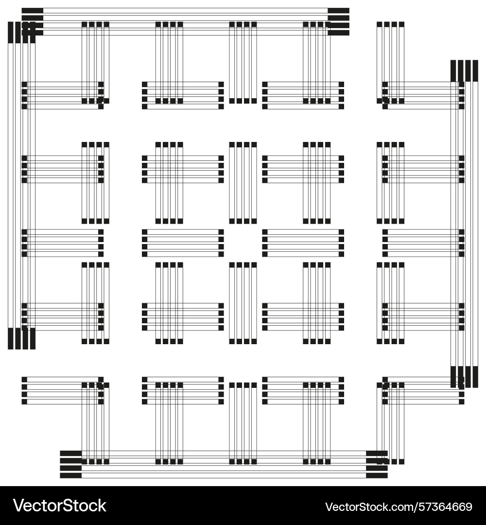 Grid icon pattern structured line symbol Grid icon pattern structured line symbol vector image