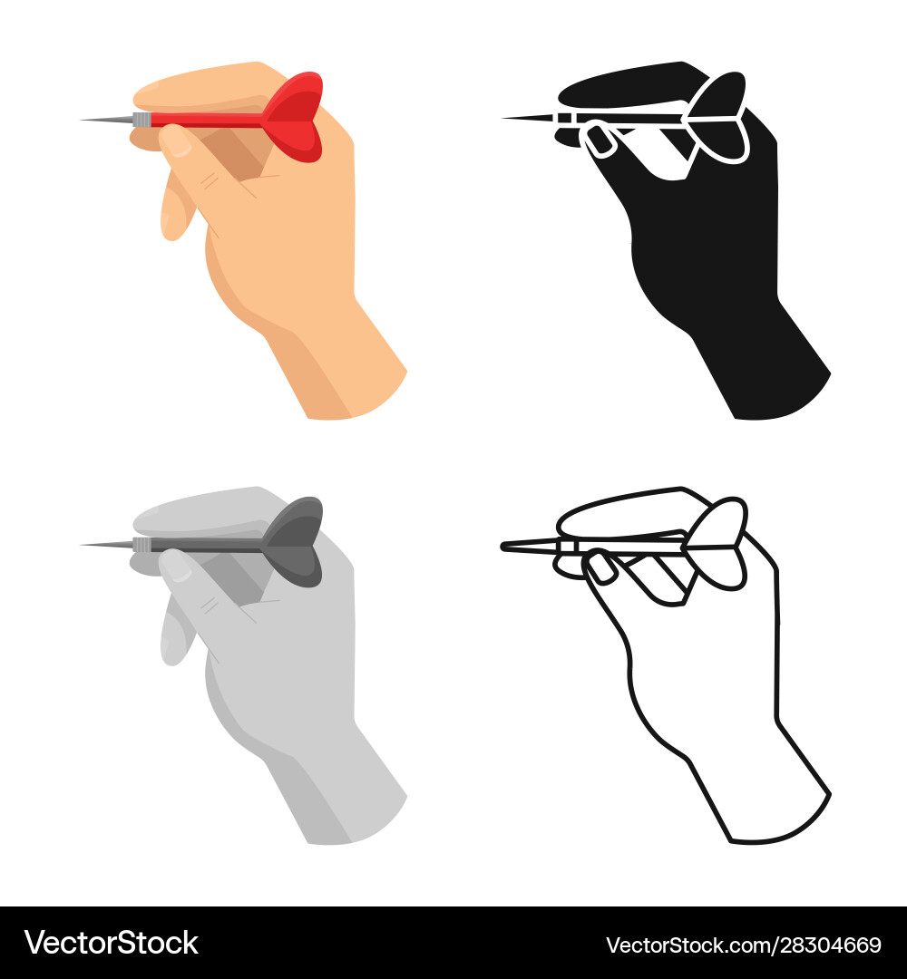 Isolated object hand and dart logo web element vector image