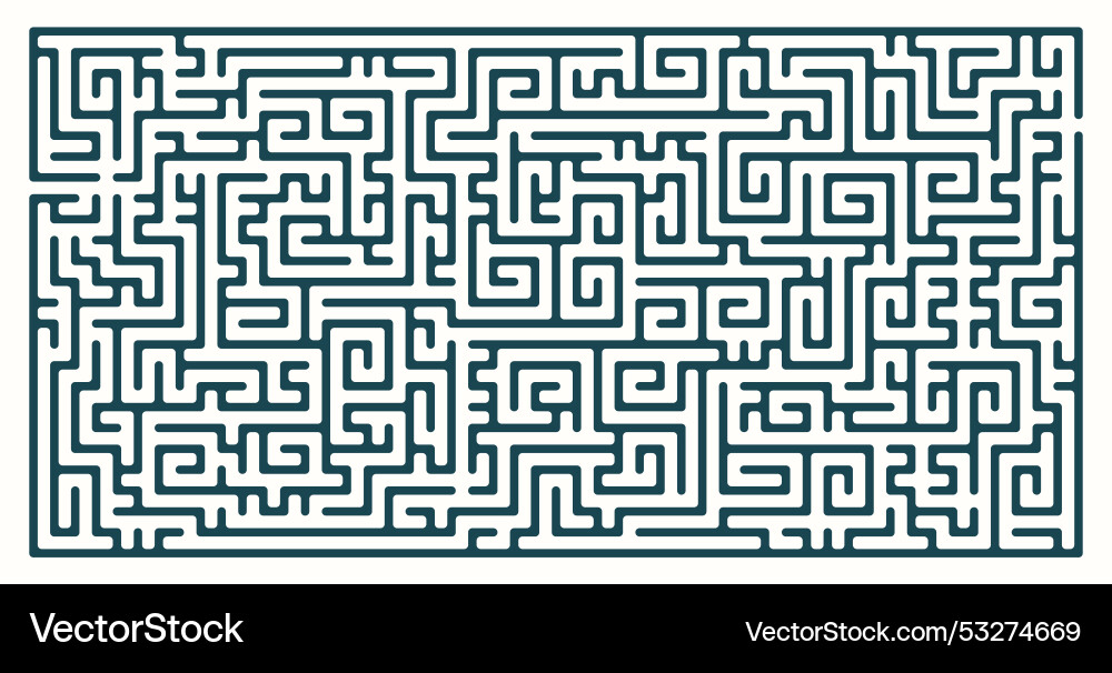 Labyrinth rectangle shape Labyrinth rectangle shape vector image