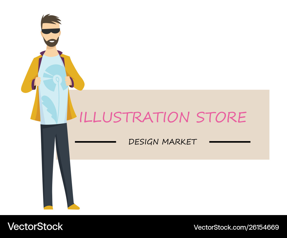 Man width card space to type name your business vector image