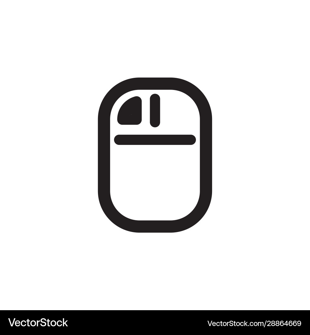 Mouse icon design line style part 2 left click Mouse icon design line style part 2 left click vector image