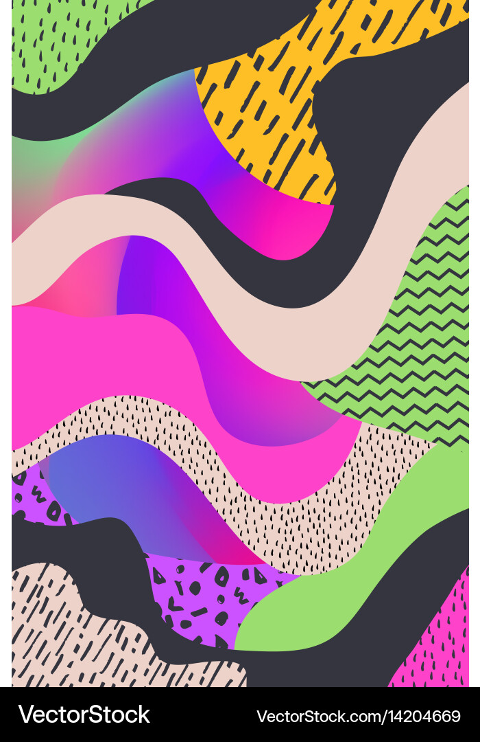 Retro Geometric Patterns vector image