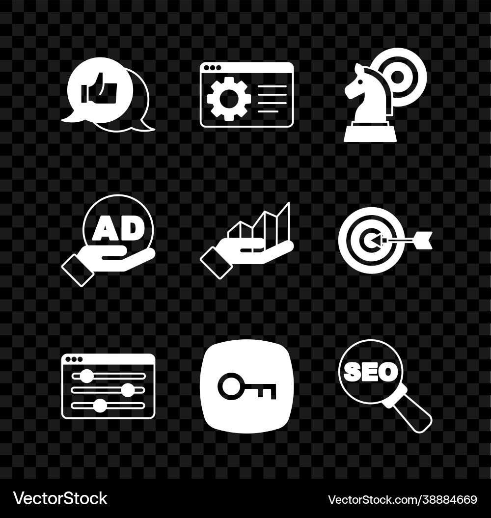 Set customer product rating browser setting Vector Image