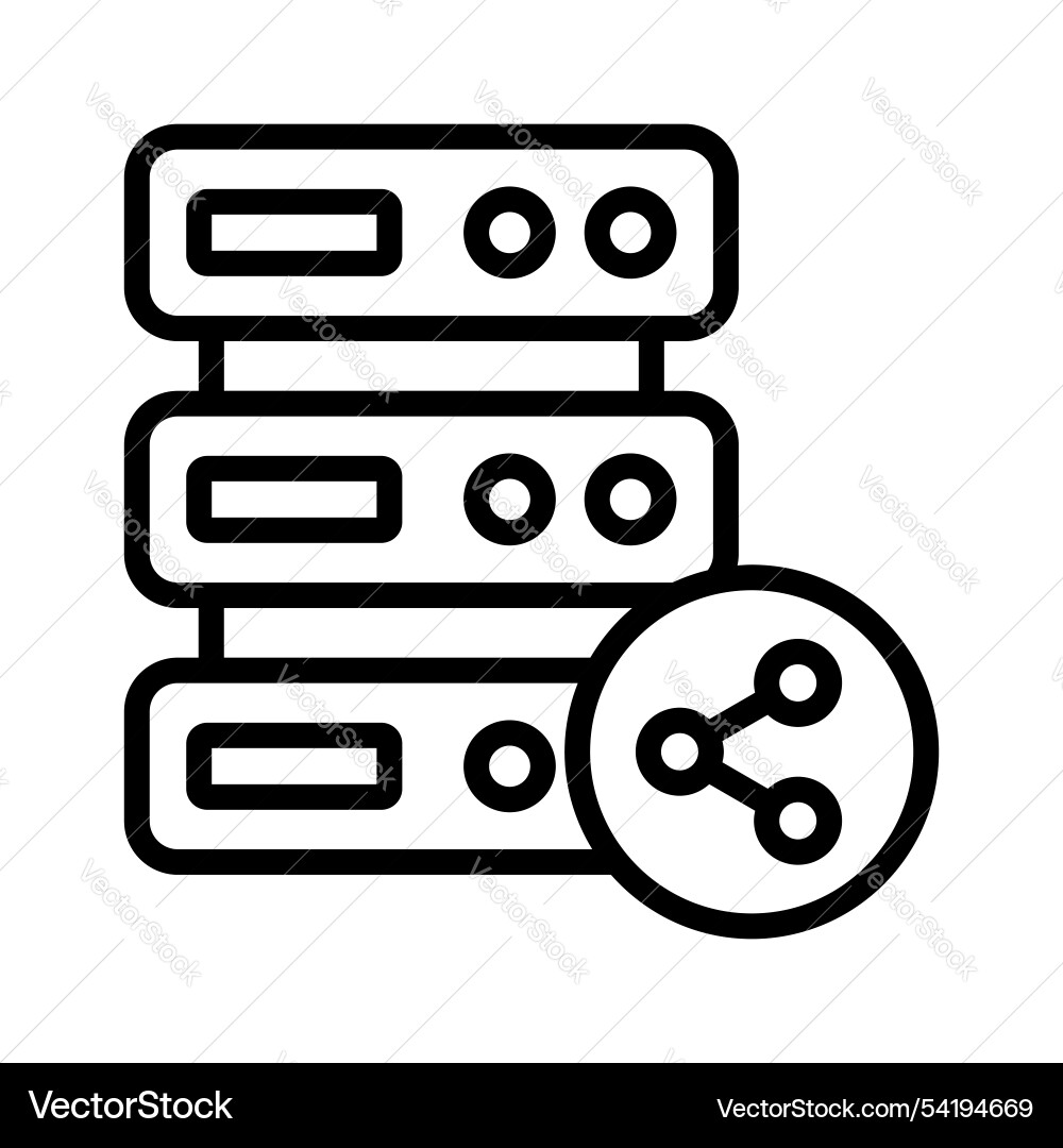 Shared server Vector Image