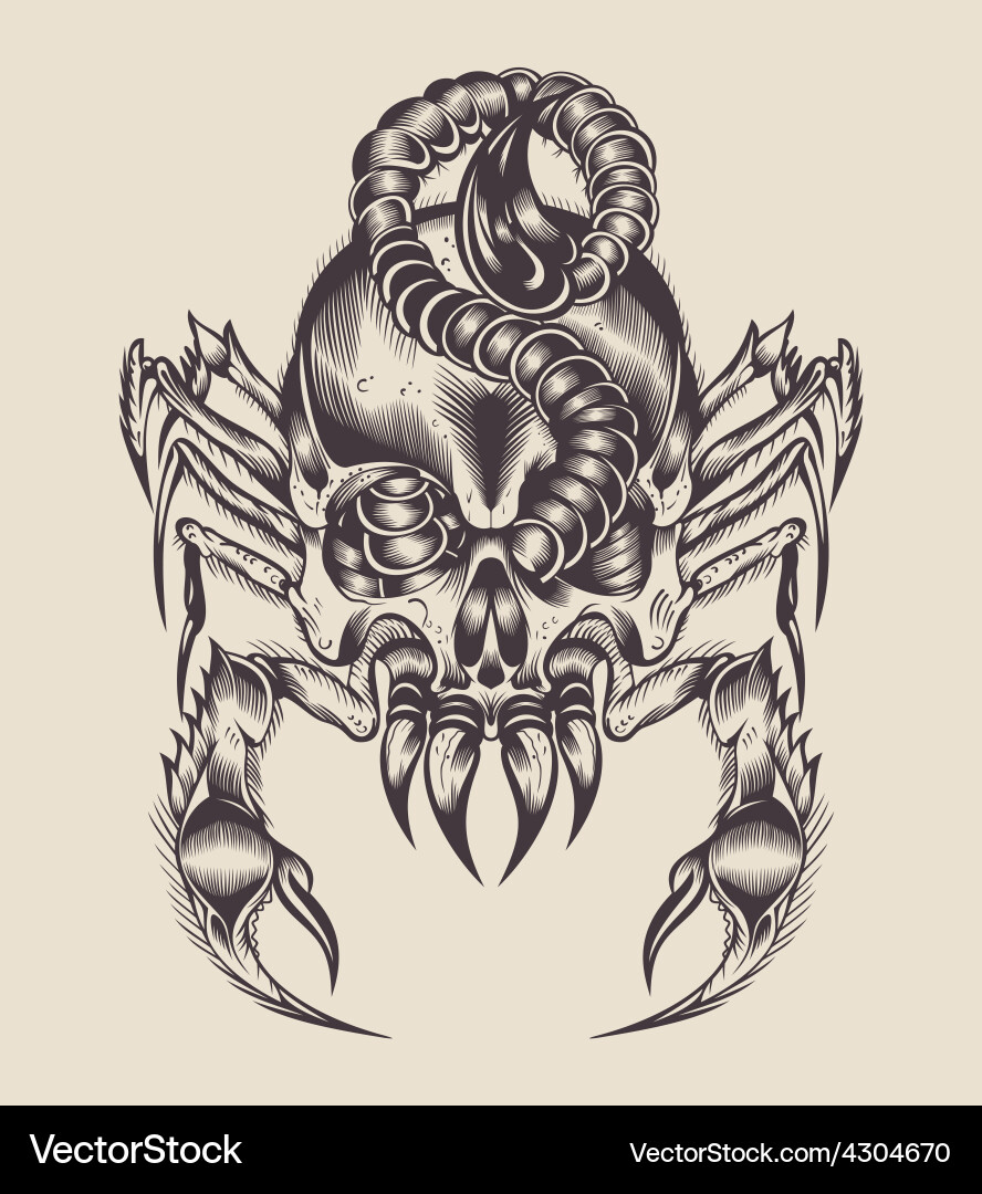 A monster scorpion Royalty Free Vector Image - VectorStock