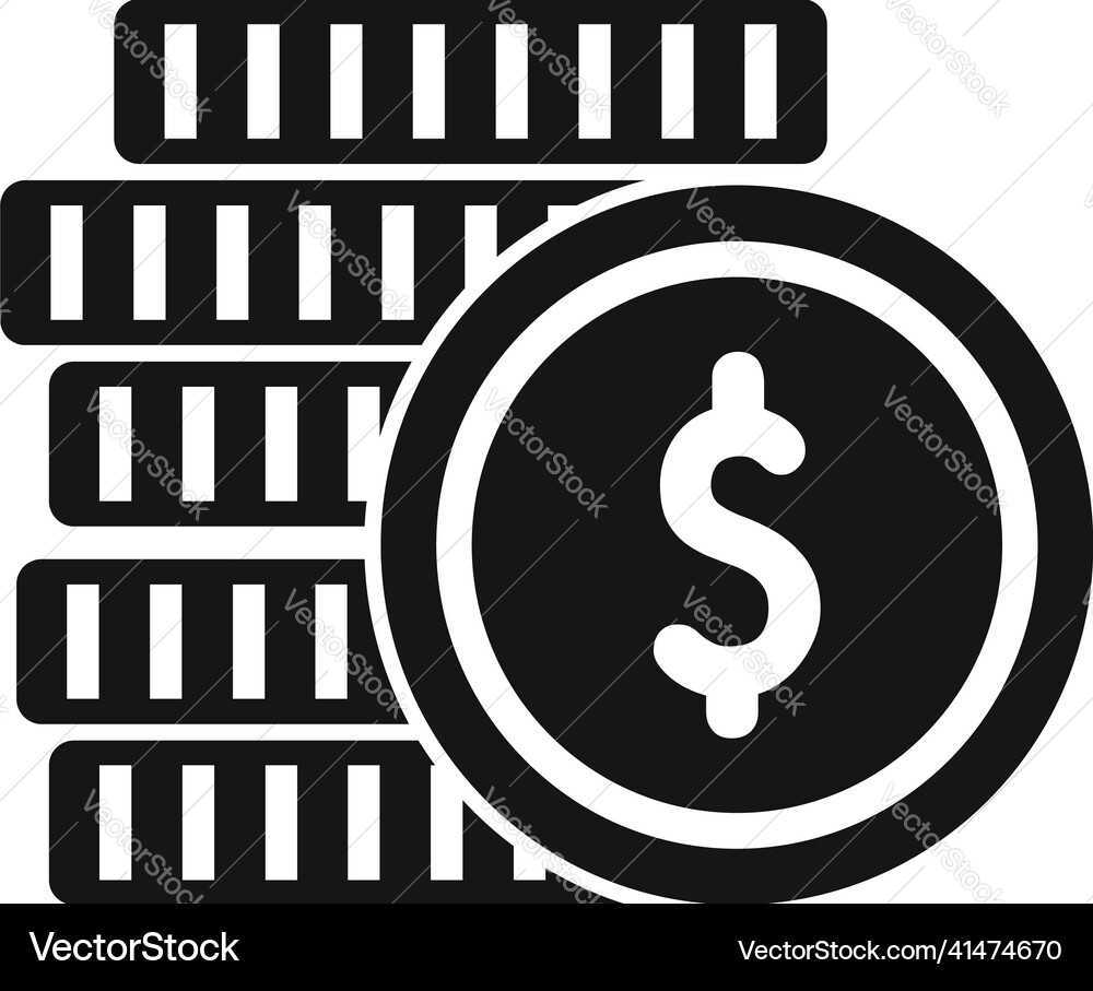Auction coin stack icon simple price sell – Royalty-Free Vector |  VectorStock