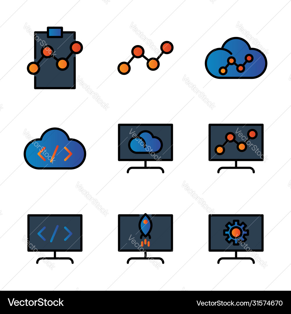 Basic search engine optimization icon include Basic search engine optimization icon include vector image