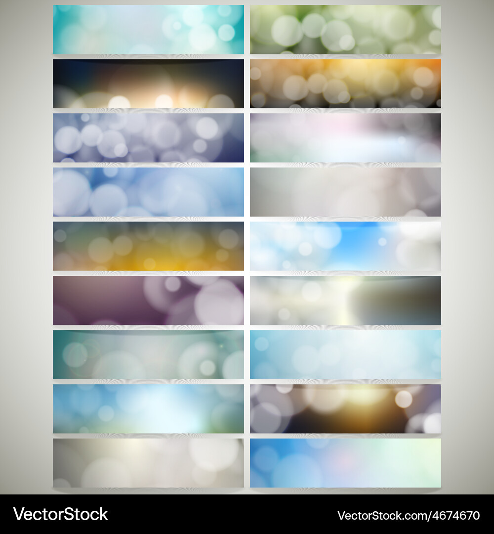 Bokeh Effect Backgrounds - Blurred Lights vector image