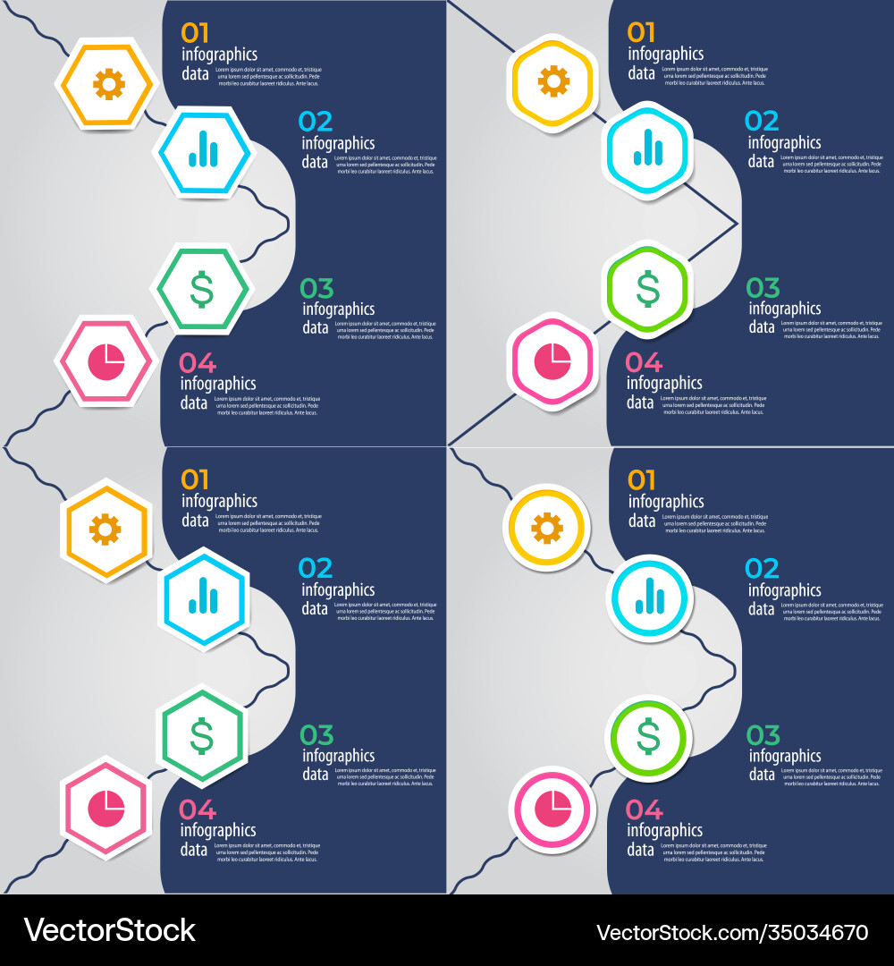 Business data visualization process chart Business data visualization process chart Vector Image