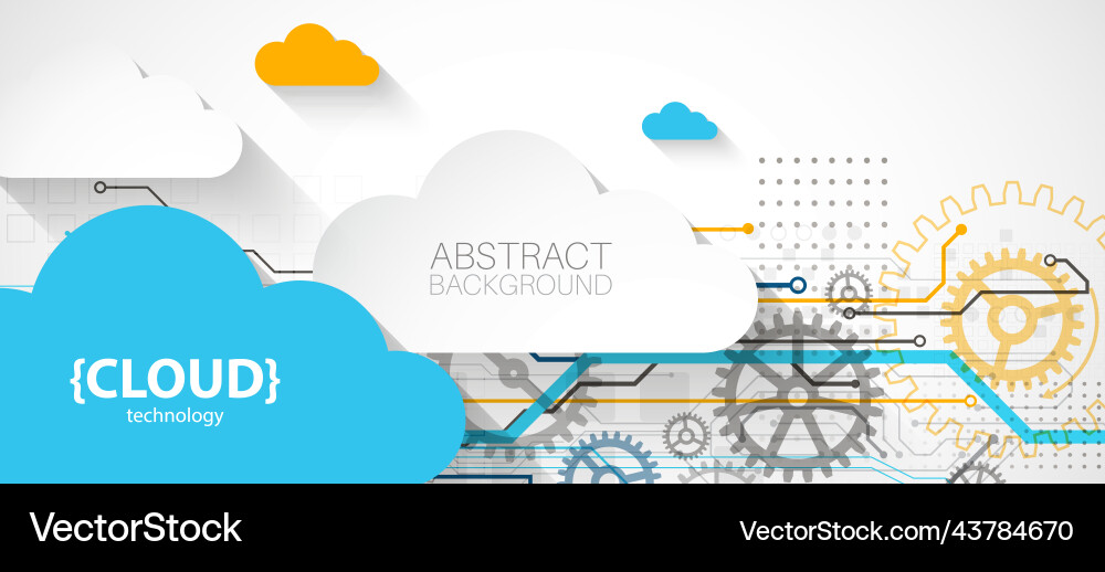 Cloud computing concept abstract technology Cloud computing concept abstract technology vector image