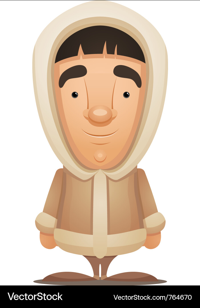 Cute Little Inuit Boy Vector Image