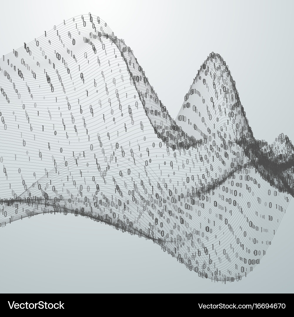 Digital Binary Wave vector image