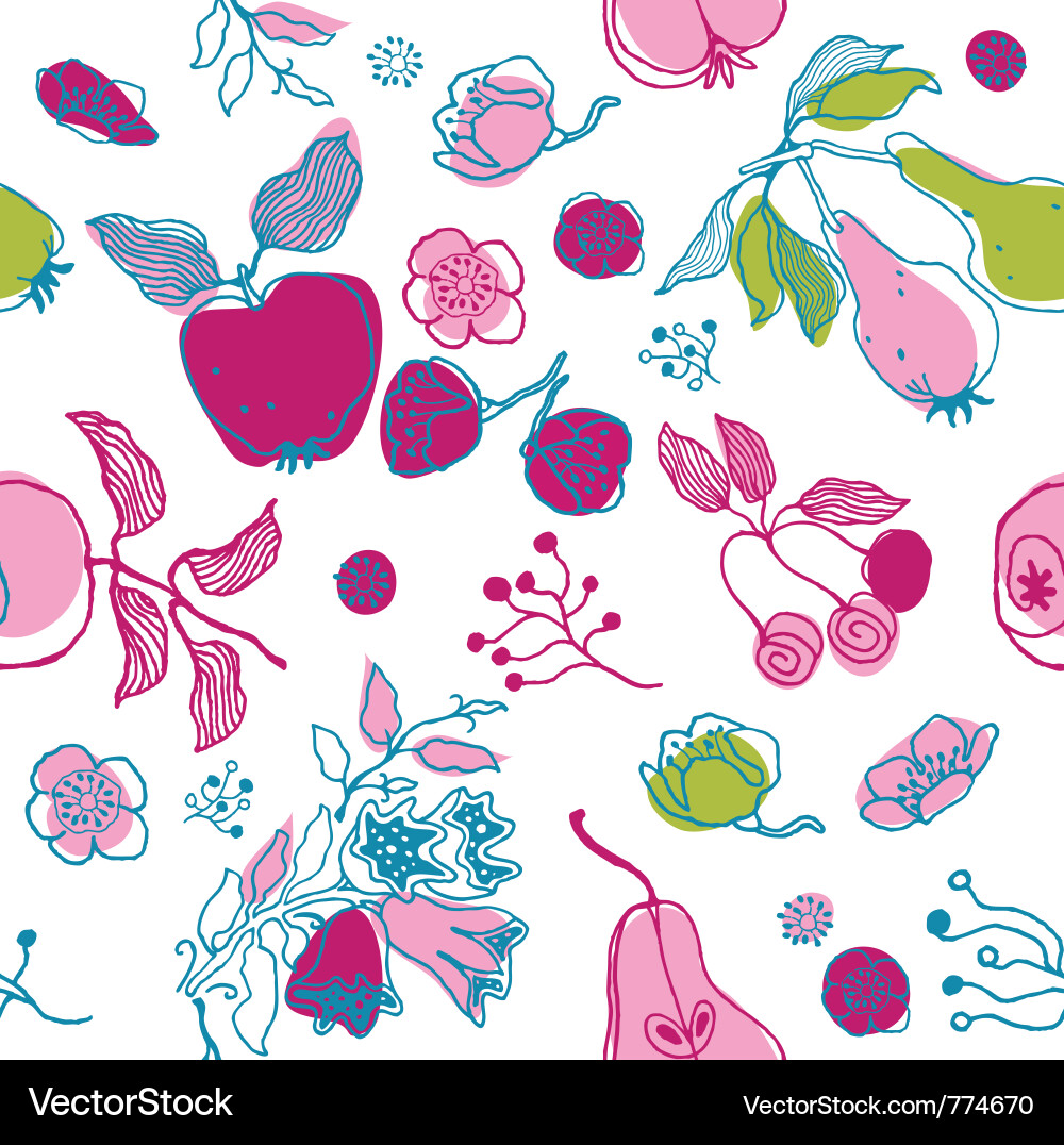 Floral Scatter Print vector image