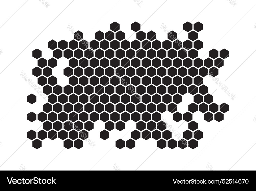 Hexagon grid icon in flat style hexagonal Hexagon grid icon in flat style hexagonal vector image