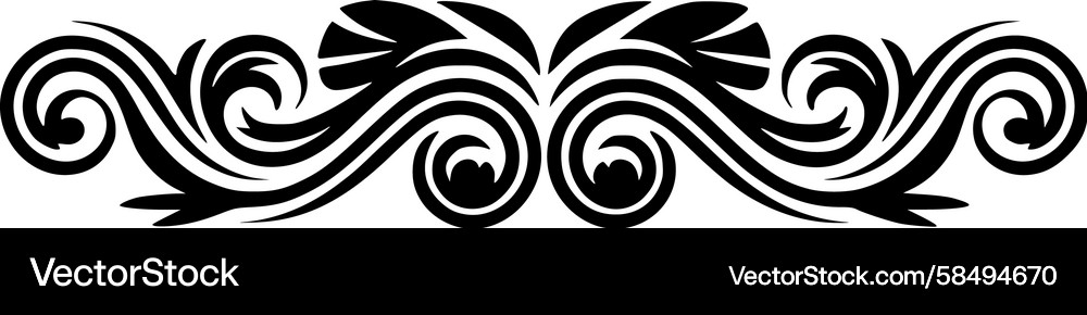 Intricate Swirl Border Pattern Vector Image