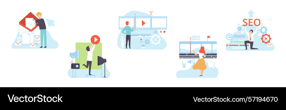 Man and woman at web app design Vector Image
