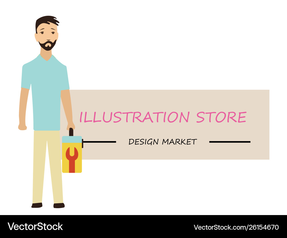 Man width card space to type name your business Vector Image