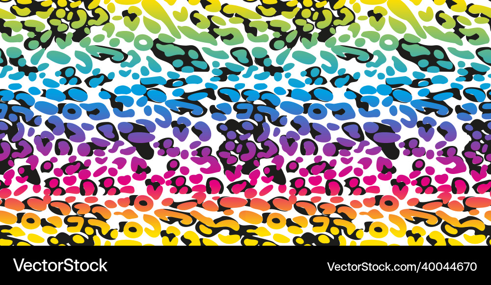 Rainbow leopard seamless pattern Rainbow leopard seamless pattern vector image