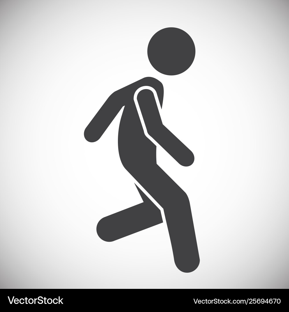 Running related icon on background for graphic Vector Image