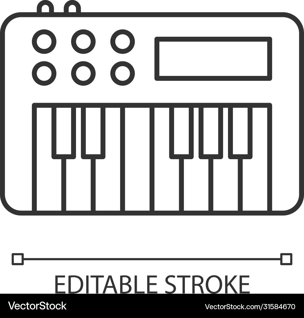 Synthesizer Icon - Linear Style vector image