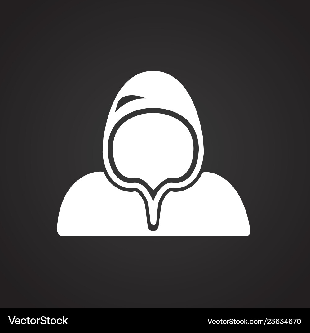 Thief on black background for app or web using Thief on black background for app or web using Vector Image