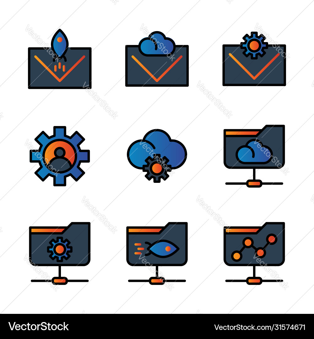 Basic search engine optimization icon include Basic search engine optimization icon include vector image
